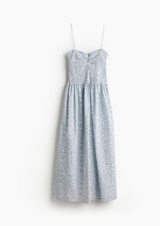 H&M H & M - Smocked-bodice Dress - White