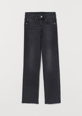H&M H & M - Straight High Ankle Jeans - Gray