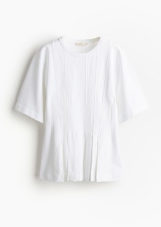 H&M H & M - T-shirt with Defined Waist - White