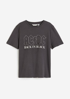 H&M H & M - T-shirt with Motif - Gray