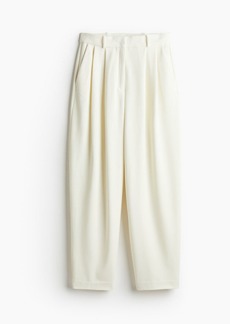 H&M H & M - Tapered Twill Pants - White