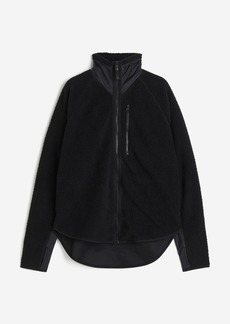 H&M H & M - Teddy Fleece Sports Jacket - Black