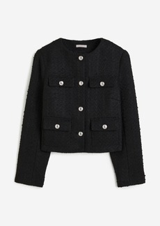 H&M H & M - Textured Jacket - Black