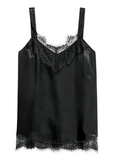 H&M H & M - Top with lace - Black