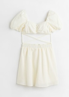 H&M H & M - Two-piece Tie-detail Dress - White
