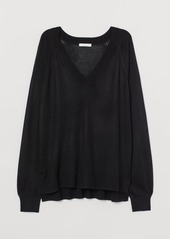 H&M H & M - V-neck Sweater - Black