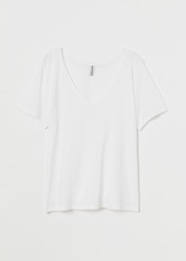 H&M H & M - V-neck T-shirt - White