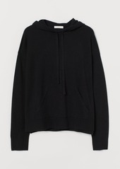 H&M H & M - Wool-blend Sweater Hoodie - Black