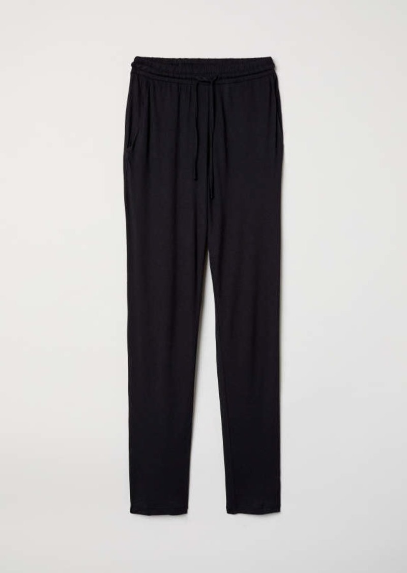 h&m black joggers womens