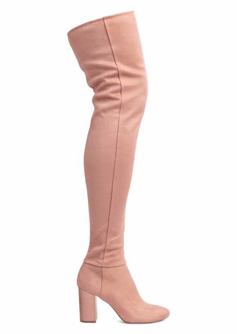 H \u0026 M - Thigh-high Boots - Powder pink 
