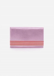 Hobo International Farrow Clutch In Metallic Leather/pink