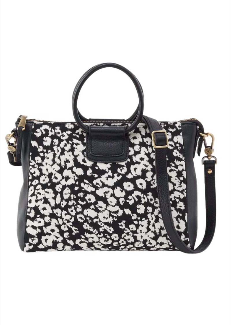 Hobo International Sheila Medium Satchel Bag In Black & White Leopard