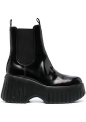 Hogan H-stripes wedge chelsea boots