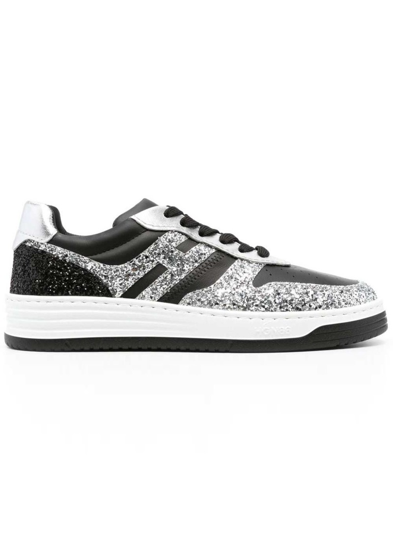 Hogan H630 glitter-detail leather sneakers