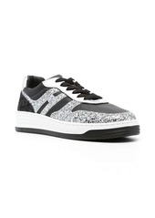 Hogan H630 glitter-detail leather sneakers