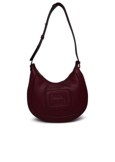 Hogan Hobo bag in burgundy leather