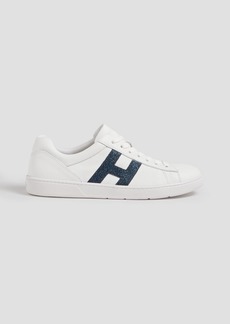 HOGAN - Glittered leather sneakers - White - EU 35