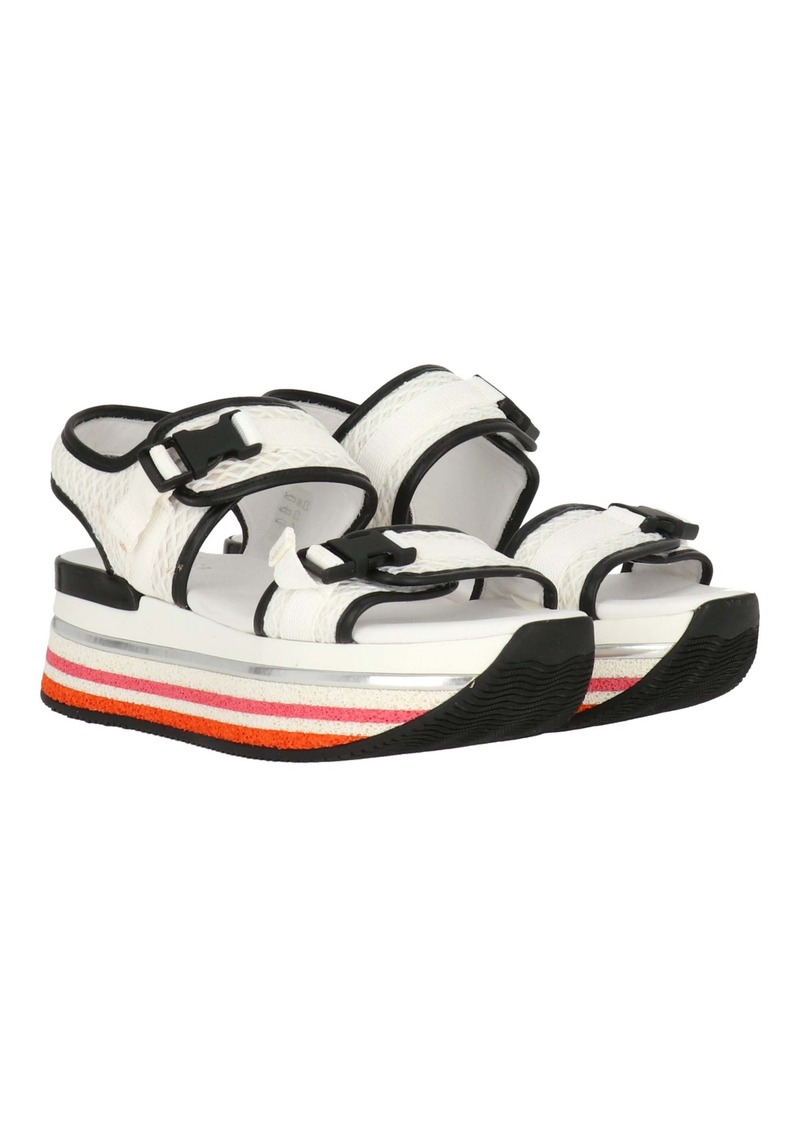 Hogan Womens Black/White Sandal