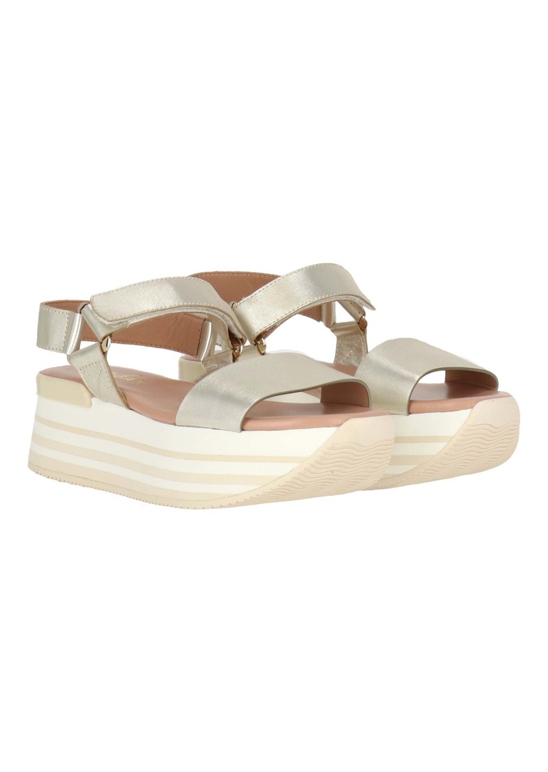 Hogan Womens Gold Sandal