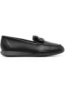 Hogan logo-plaque leather loafers