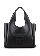 Hogan medium H-logo leather tote bag