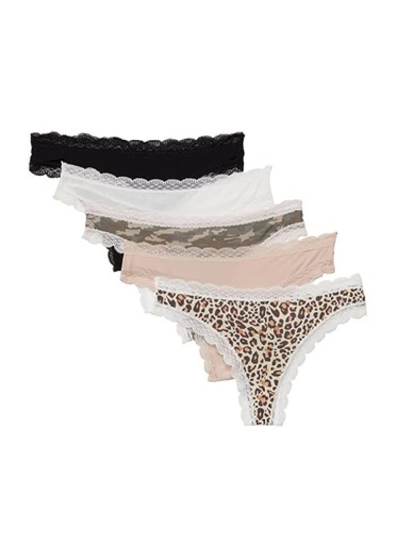Honeydew Aiden Lace Back Thong 5-Pack