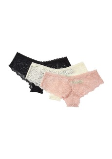 Honeydew Intimates Assorted 3-Pack Lace Hipster Panties in Cream/cafe/black at Nordstrom Rack