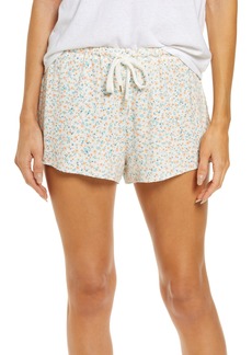 Honeydew Intimates French Terry Lounge Shorts in Cream Ditsy at Nordstrom
