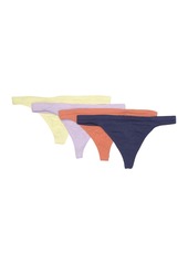 Honeydew Intimates Keagan Thong Panties - Pack of 4 in Jasper/dreamer/mineral/flash at Nordstrom Rack