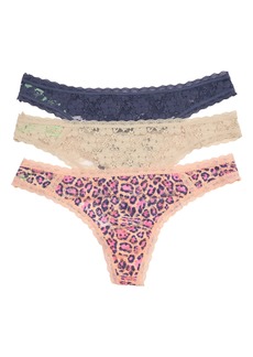 Honeydew Intimates Lady In Lace Thong - Pack of 3 in Geoleo/Jaspcalm at Nordstrom Rack