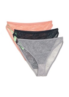 Honeydew Intimates Lexi 3-Pack Lace Bikinis in Silver/navy Mist/libra at Nordstrom Rack