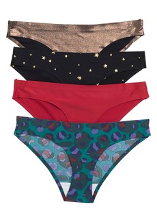 Honeydew Intimates Skinz 4-Pack Hipsters in Black/Fashion Multi at Nordstrom Rack