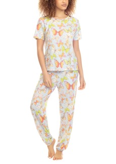 Honeydew Women's Sweet Escape 2 Piece Pajama Set - Picnic Butterflies