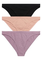 Honeydew Intimates Keagan Assorted 3-Pack Bikinis in Blck/Libra/Amethyst at Nordstrom