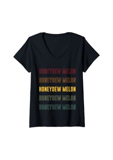 Womens Honeydew Melon Pride Honeydew Melon V-Neck T-Shirt