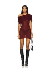 h:ours Adele Off The Shoulder Sweater Mini Dress