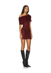 h:ours Adele Off The Shoulder Sweater Mini Dress