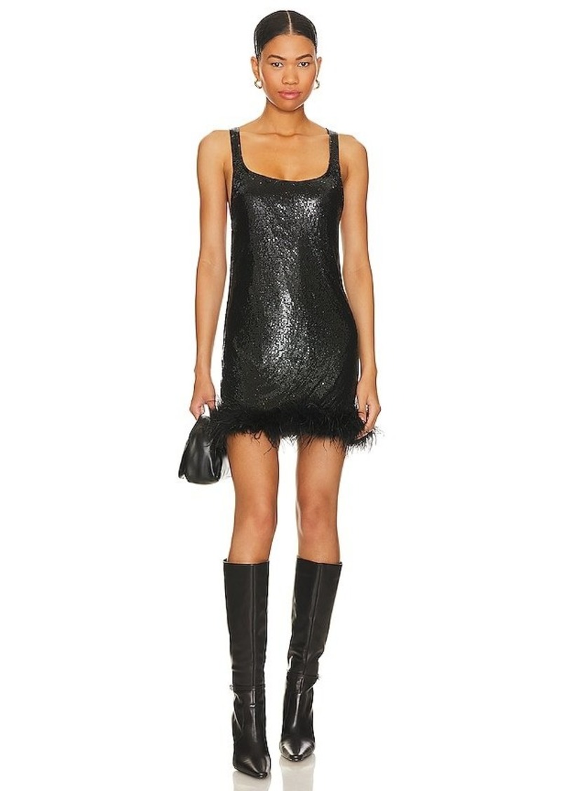 h:ours Chainmail Feather Mini Dress