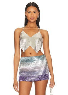 h:ours Florenzia Chainmail Crop Top