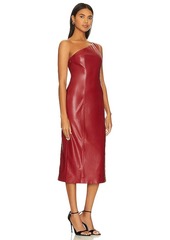 House of Harlow 1960 x REVOLVE Bordeaux Faux Leather Midi Dress