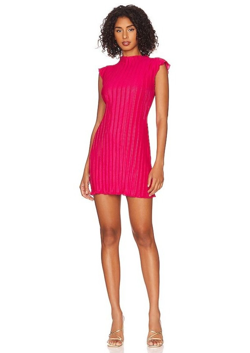 Lovers + Friends Revolve Hot Pink Milo One Shoulder Mini Dress Size XL NEW