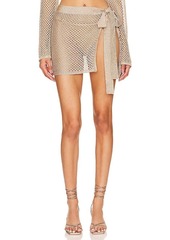 House of Harlow 1960 x REVOLVE Sana Metallic Open Stitch Tie Skirt