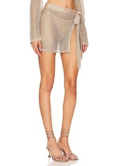 House of Harlow 1960 x REVOLVE Sana Metallic Open Stitch Tie Skirt