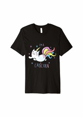 Huda Caticorn Meowgical Rainbow T-shirt Cat Kittycorn Unicorn Tee Premium T-Shirt
