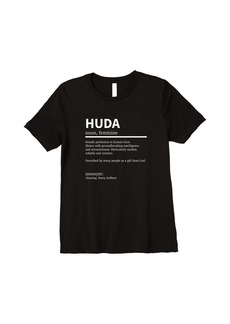 Womens Definition Huda First Name Huda First Name Premium T-Shirt