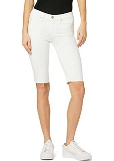 Hudson Jeans Amelia Mid-Rise Knee Shorts in White