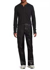 Hudson Jeans Baggy Faux Leather Cargo Pants