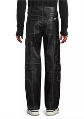 Hudson Jeans Baggy Faux Leather Cargo Pants