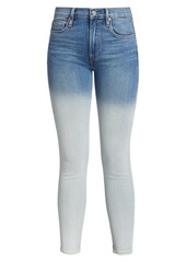 Hudson Jeans Barbara High-Rise Dip-Dye Skinny Jeans