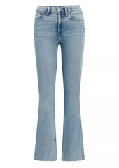 Hudson Jeans Barbara High-Rise Inseam Slit Boot-Cut Jeans